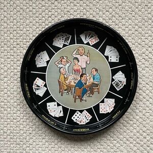 Vintage Joe Carpenter metal bar tray